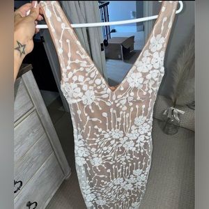 Deep v sequins dress